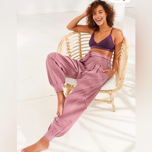 Free People Pants - Free People Press Pause Joggers, Mauve, Medium